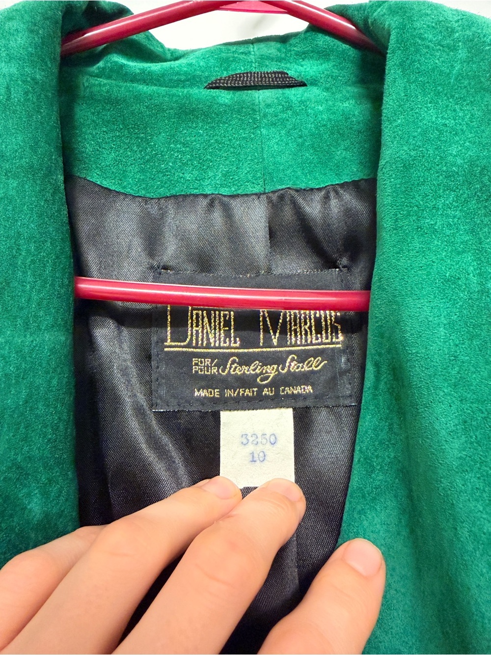 Vintage Green Suede Jacket - Picture 4 of 7